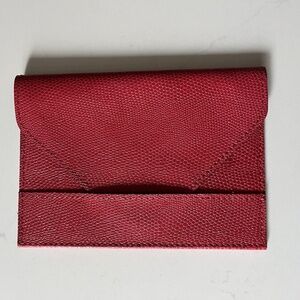 RAIKA Red Leather Photo Envelope New in Box 6.5 x 4.75 for 4 x 6 Photos
